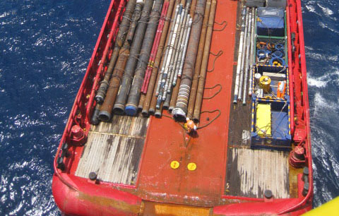 Oilfield Equipment delivered by Supply Vessel
